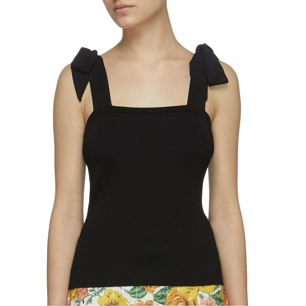 Zimmerman Ribbed Black Knit Tank With Ties